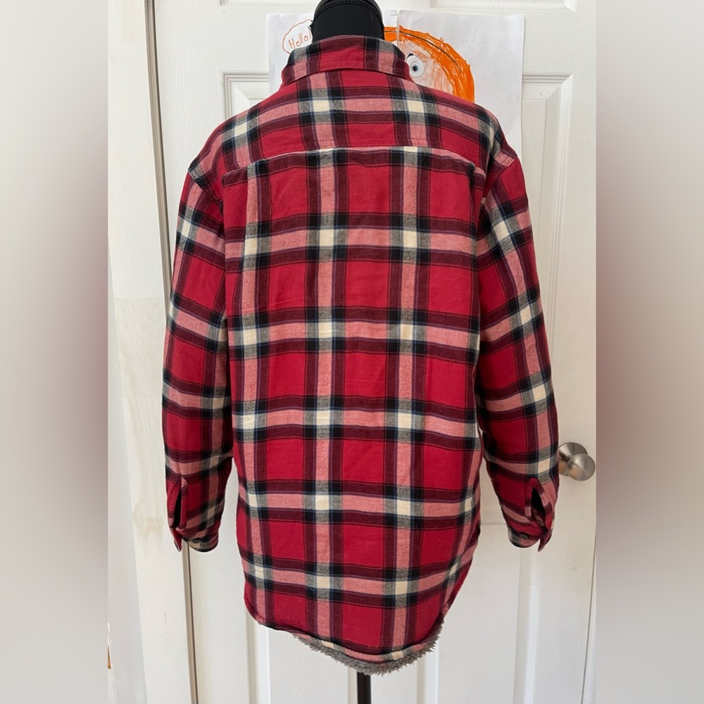 Wrangler Men's Heavyweight Plaid Sherpa Lined Shirt Jacket.Size S - Picture 6 of 15